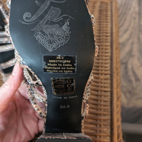 FREE PEOPLE | Colette Strappy Snakeskin Sandal | Womens, Size 8.5 - Picture 6 of 7